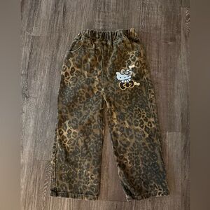Hello Kitty Leopard Print Jeans with Hello Kitty Patch - Factory Fade